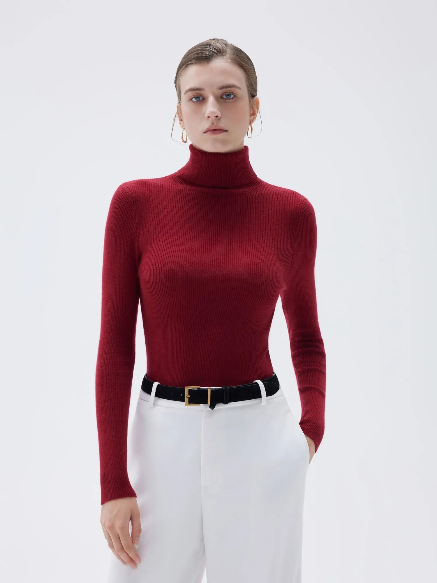 SUUKSESS Women Turtleneck Cashmere Sweater Long Sleeve Shirts Fall Basic Thermal Tops Winter Clothes-SUUKSESS-SUUKSESS