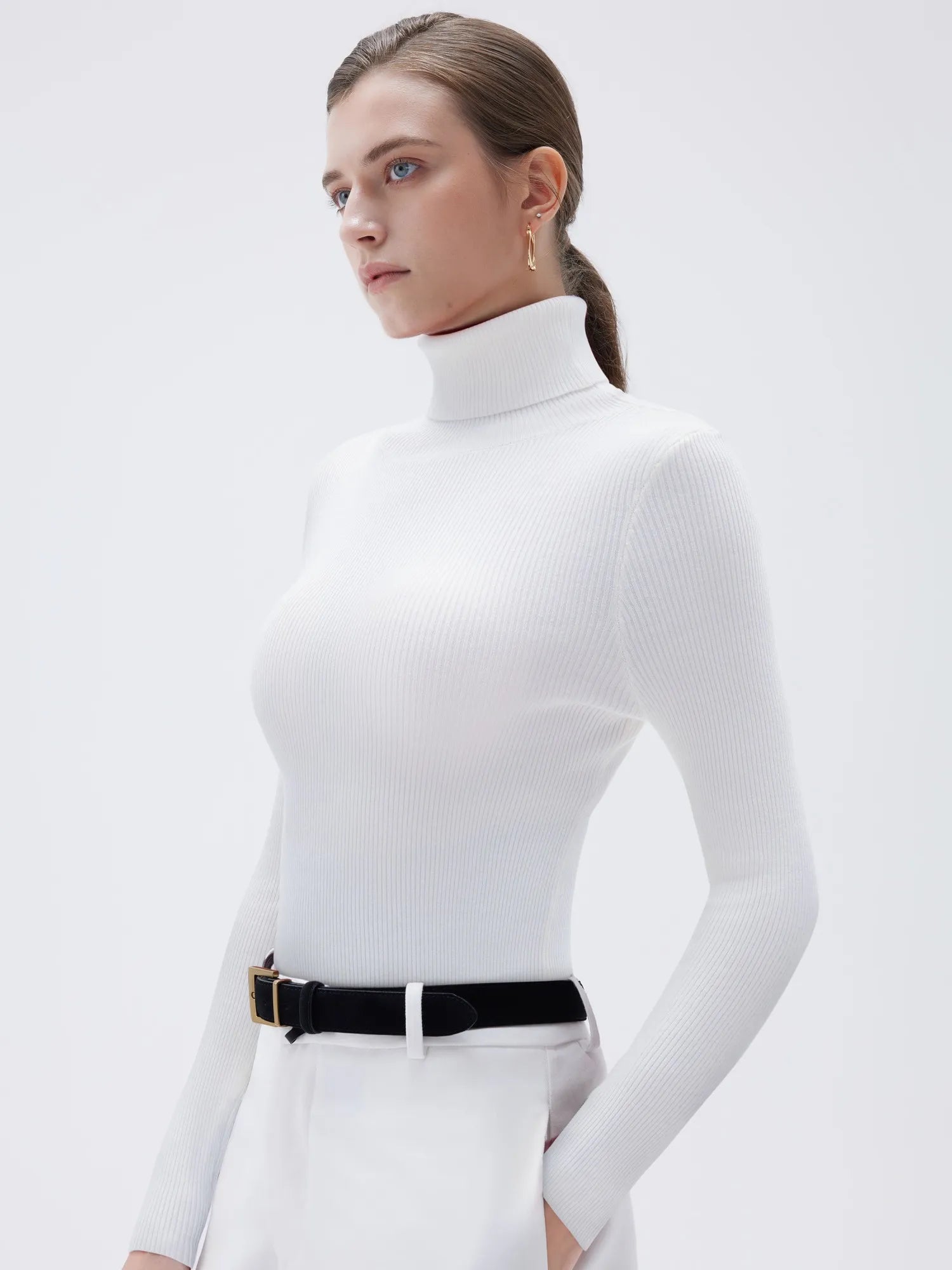 SUUKSESS Women Turtleneck Cashmere Sweater Long Sleeve Shirts Fall Basic Thermal Tops Winter Clothes-SUUKSESS-SUUKSESS