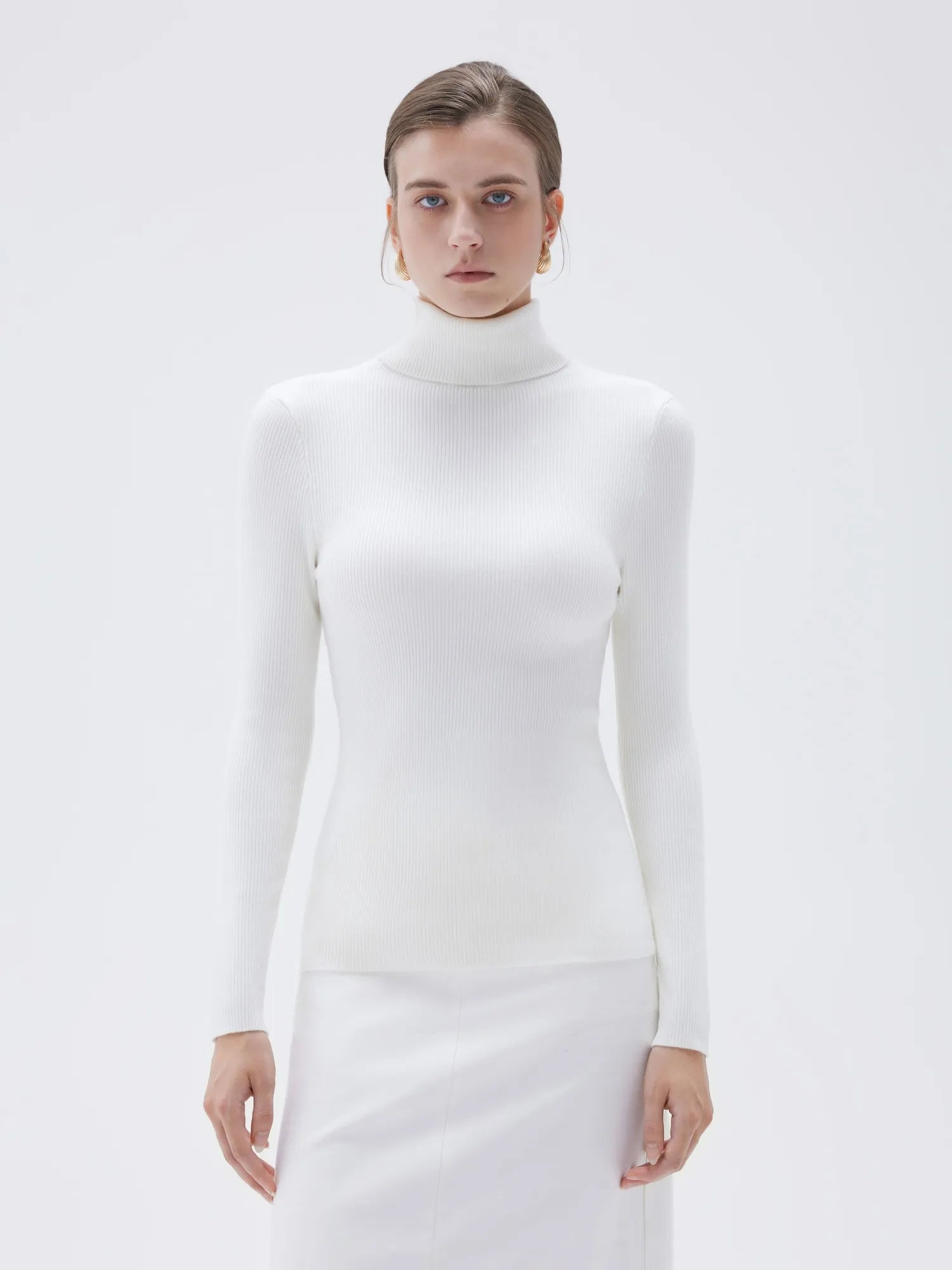 SUUKSESS Women Turtleneck Cashmere Sweater Long Sleeve Shirts Fall Basic Thermal Tops Winter Clothes-SUUKSESS-SUUKSESS