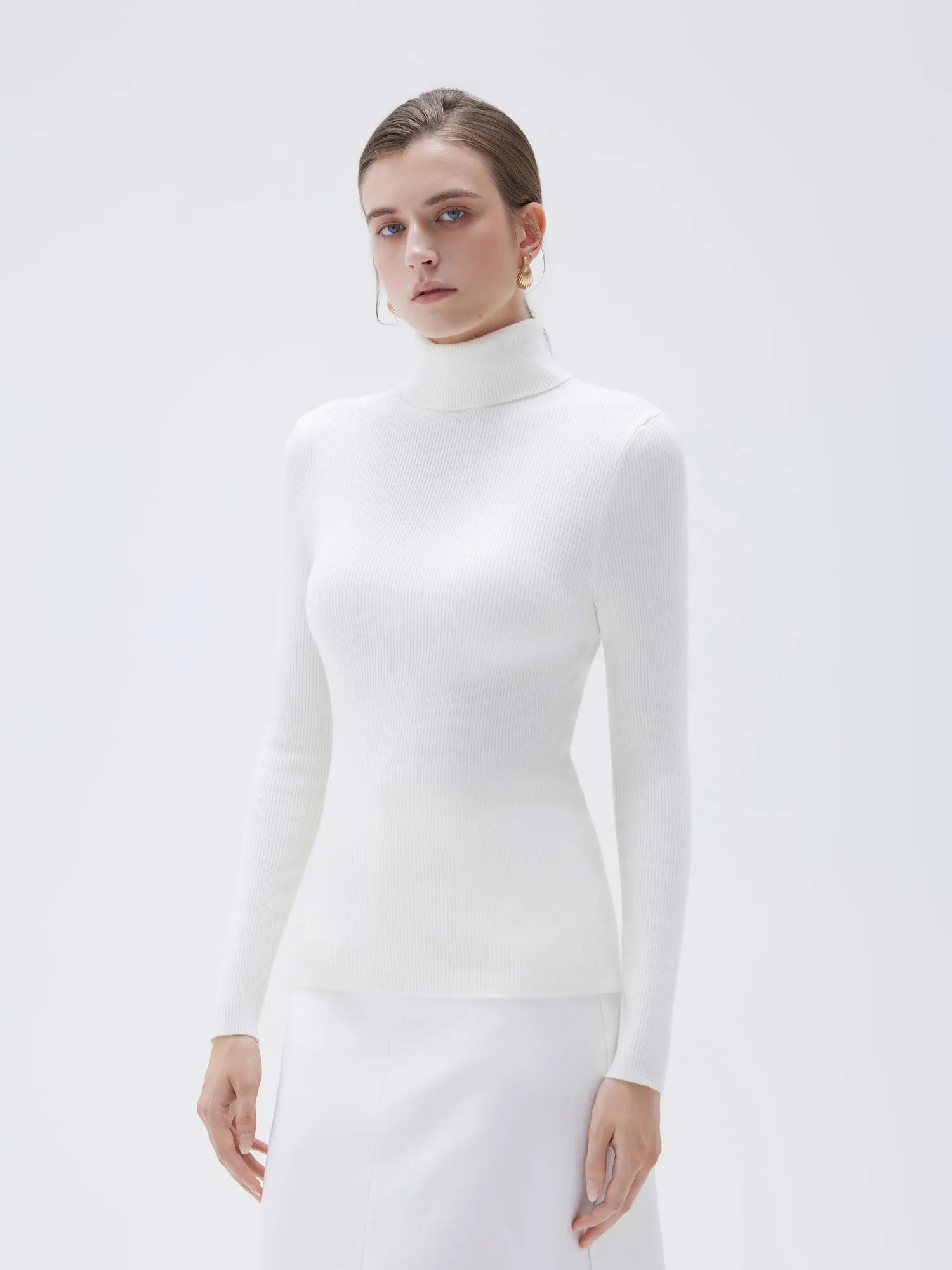SUUKSESS Women Turtleneck Cashmere Sweater Long Sleeve Shirts Fall Basic Thermal Tops Winter Clothes-SUUKSESS-SUUKSESS