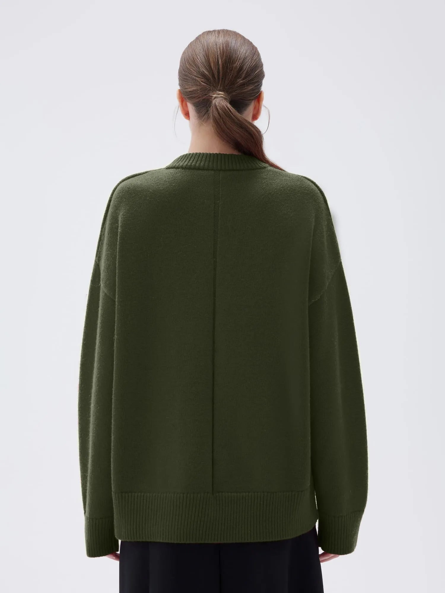 SUUKSESS Women Cashmere Oversized Long Sleeve Pullover Sweater Crew Neck Jumpers-SUUKSESS-SUUKSESS