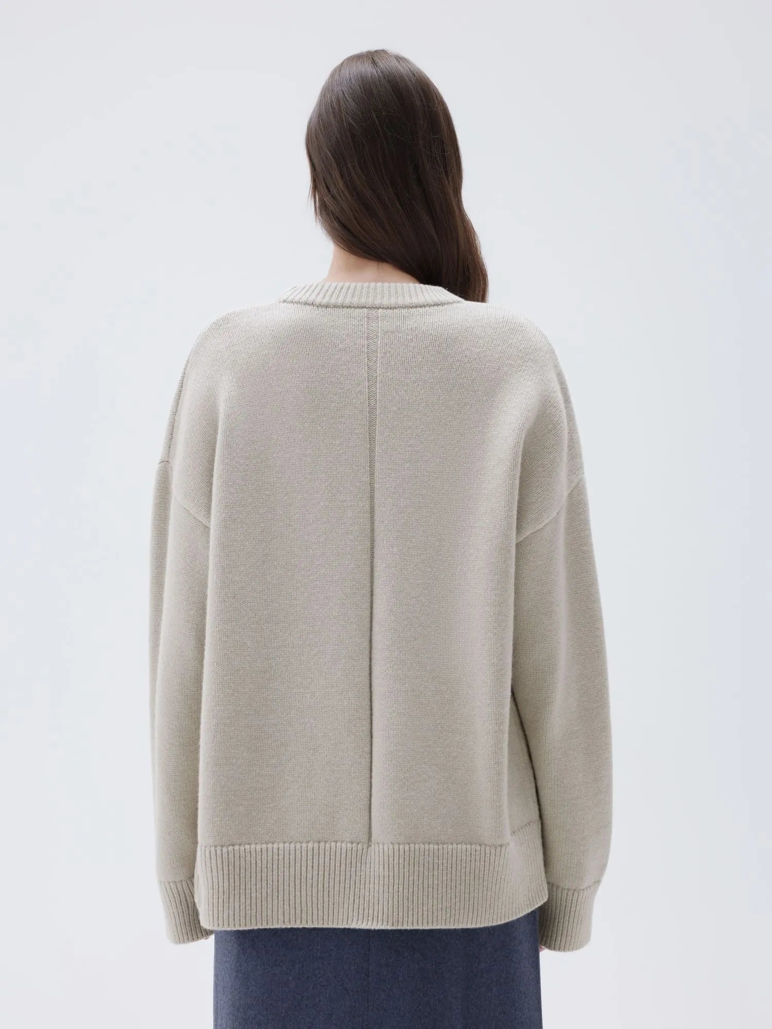 SUUKSESS Women Cashmere Oversized Long Sleeve Pullover Sweater Crew Neck Jumpers-SUUKSESS-SUUKSESS