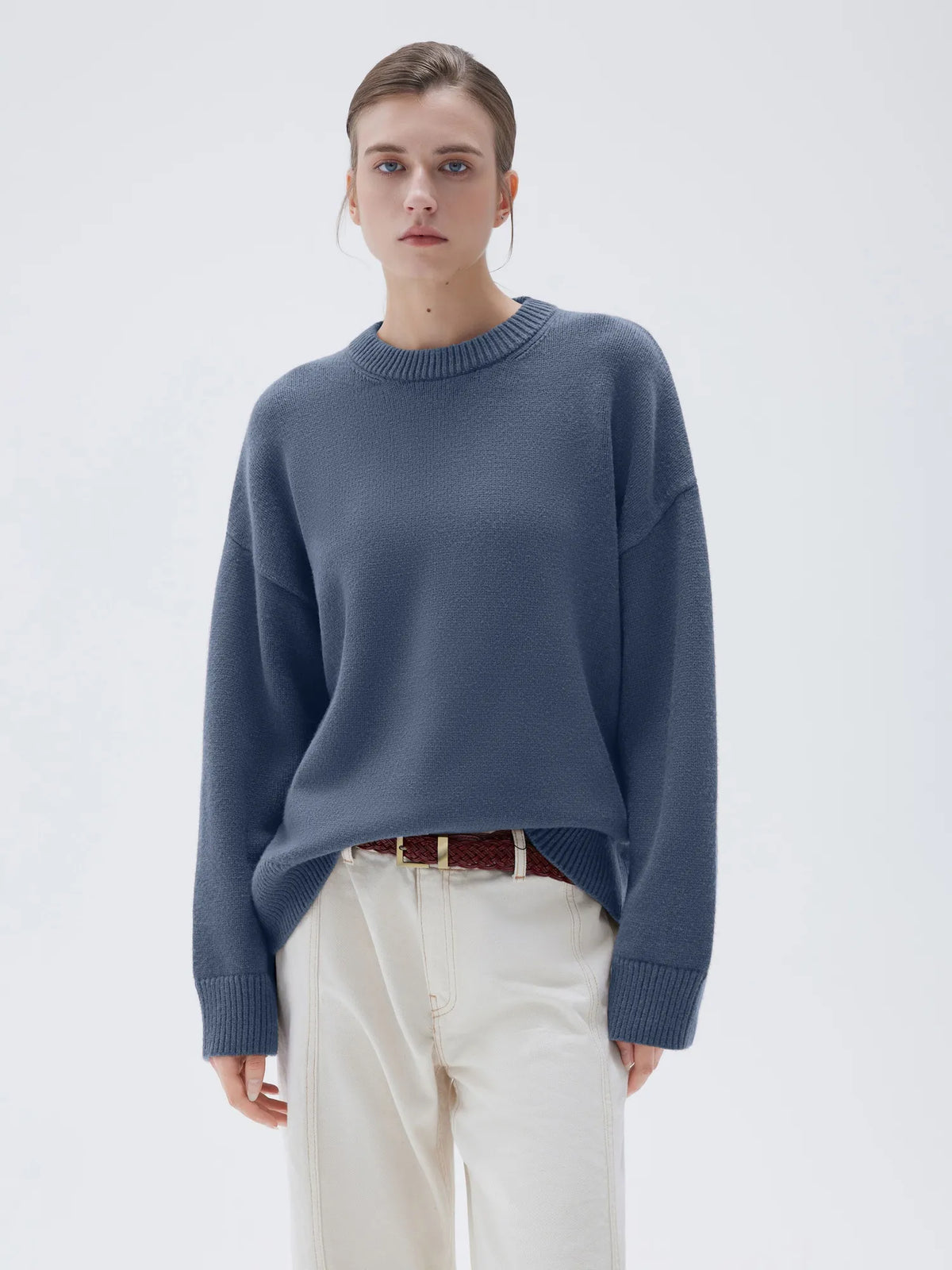 Cashmere Oversized Crew Neck Sweater