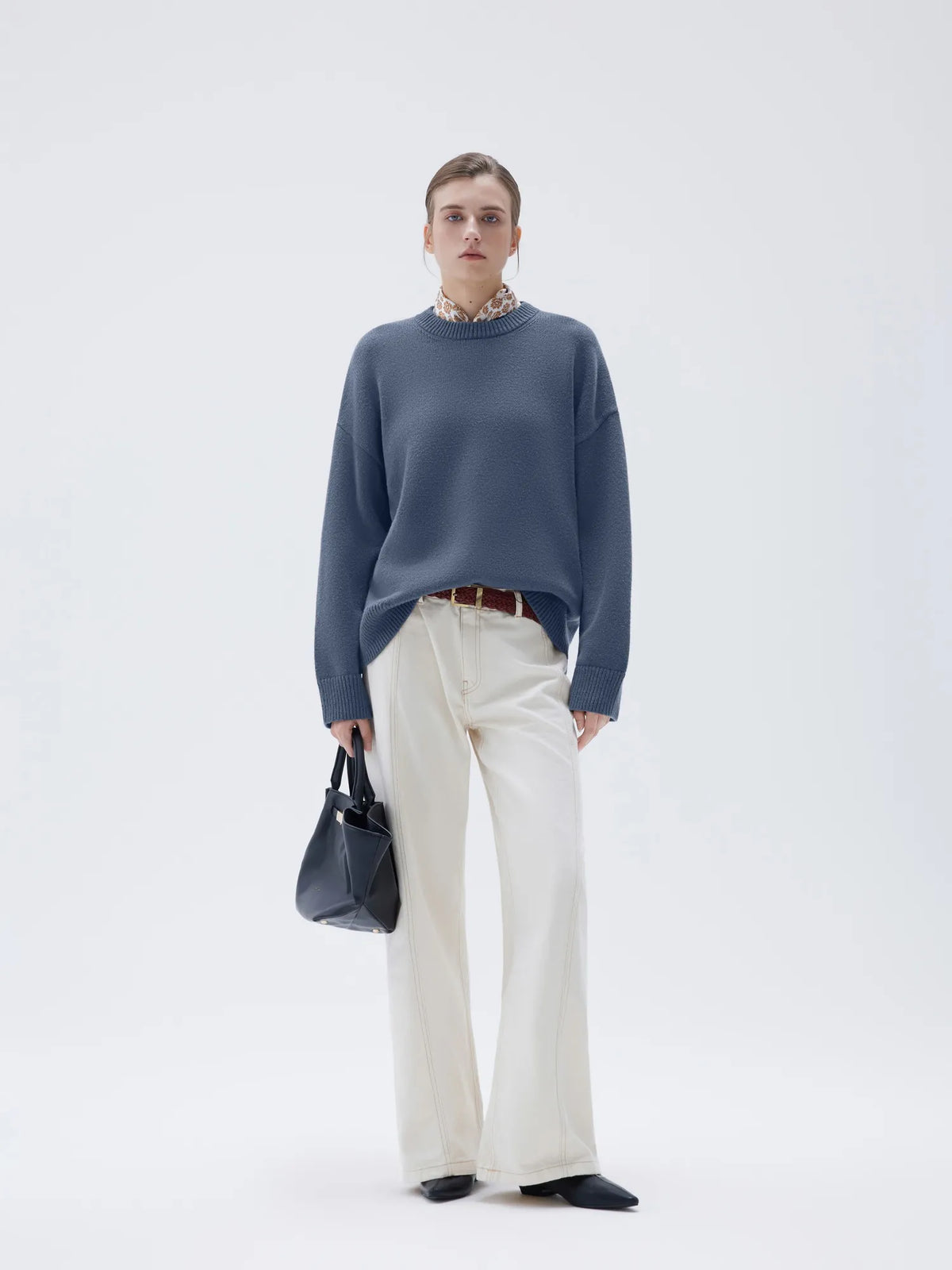 Cashmere Oversized Crew Neck Sweater