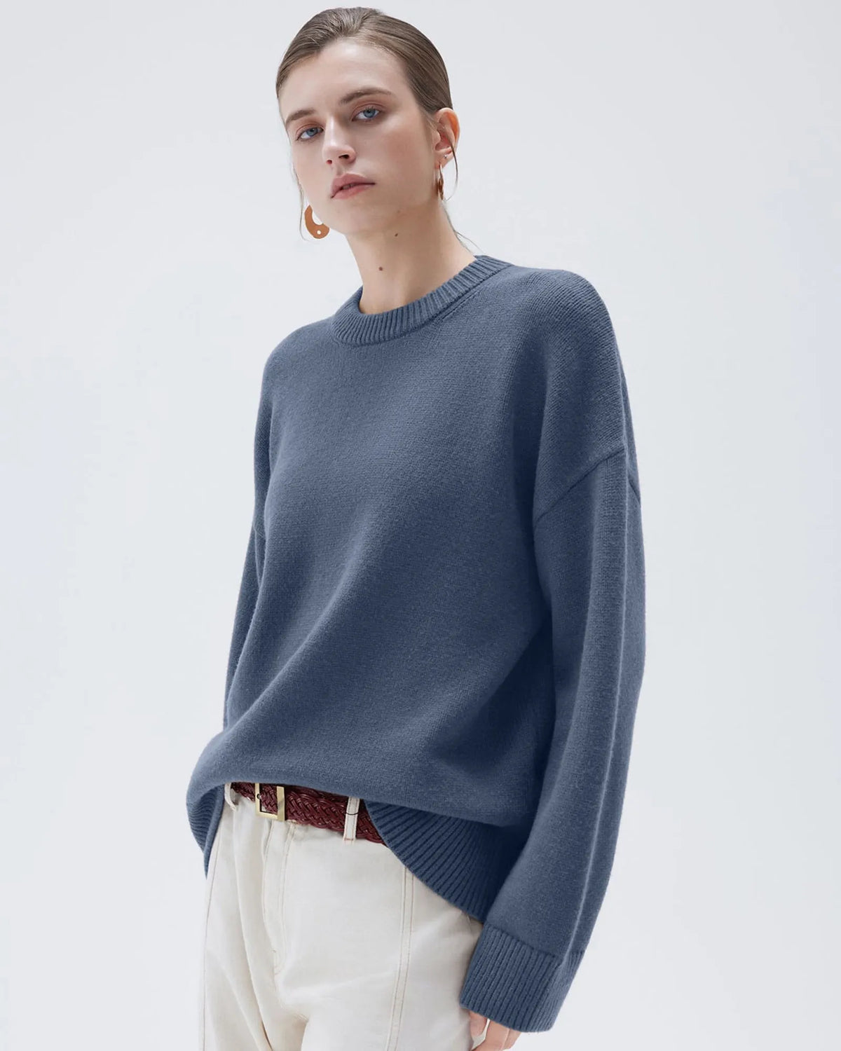 Cashmere Oversized Crew Neck Sweater