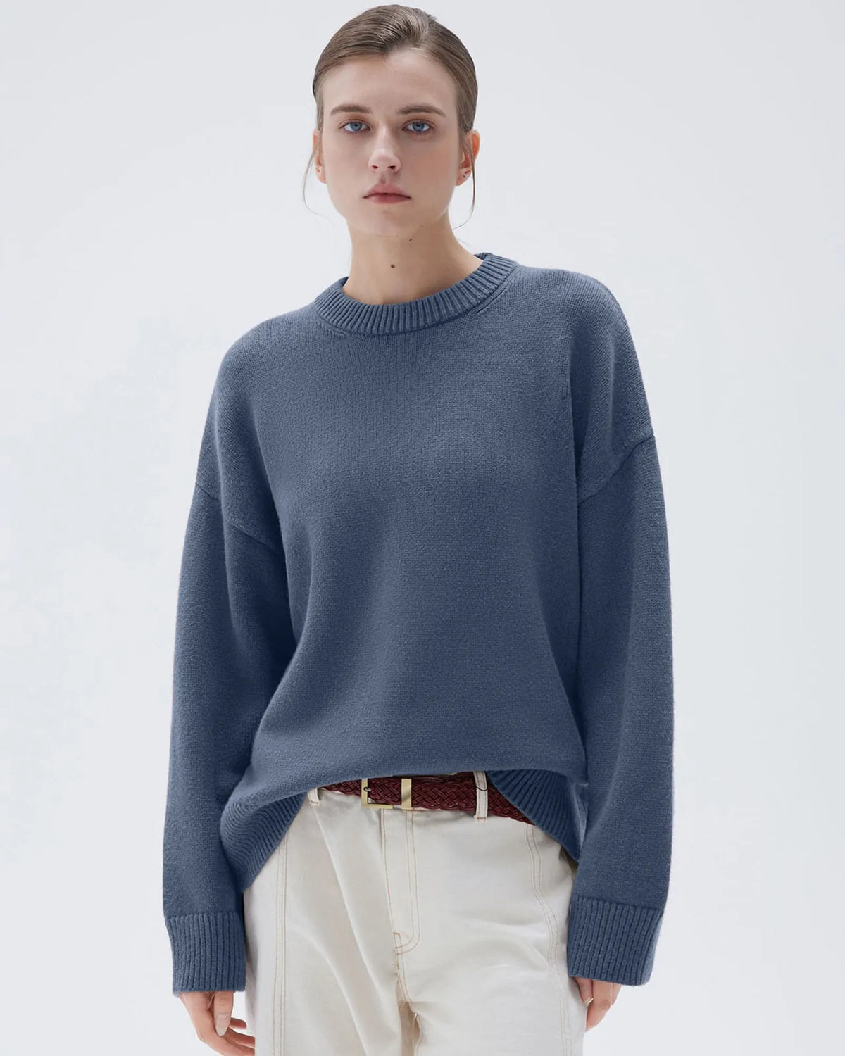 Cashmere Oversized Crew Neck Sweater