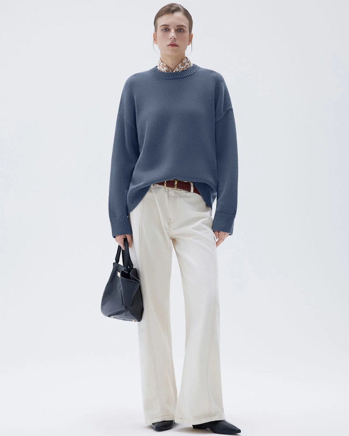 Cashmere Oversized Crew Neck Sweater