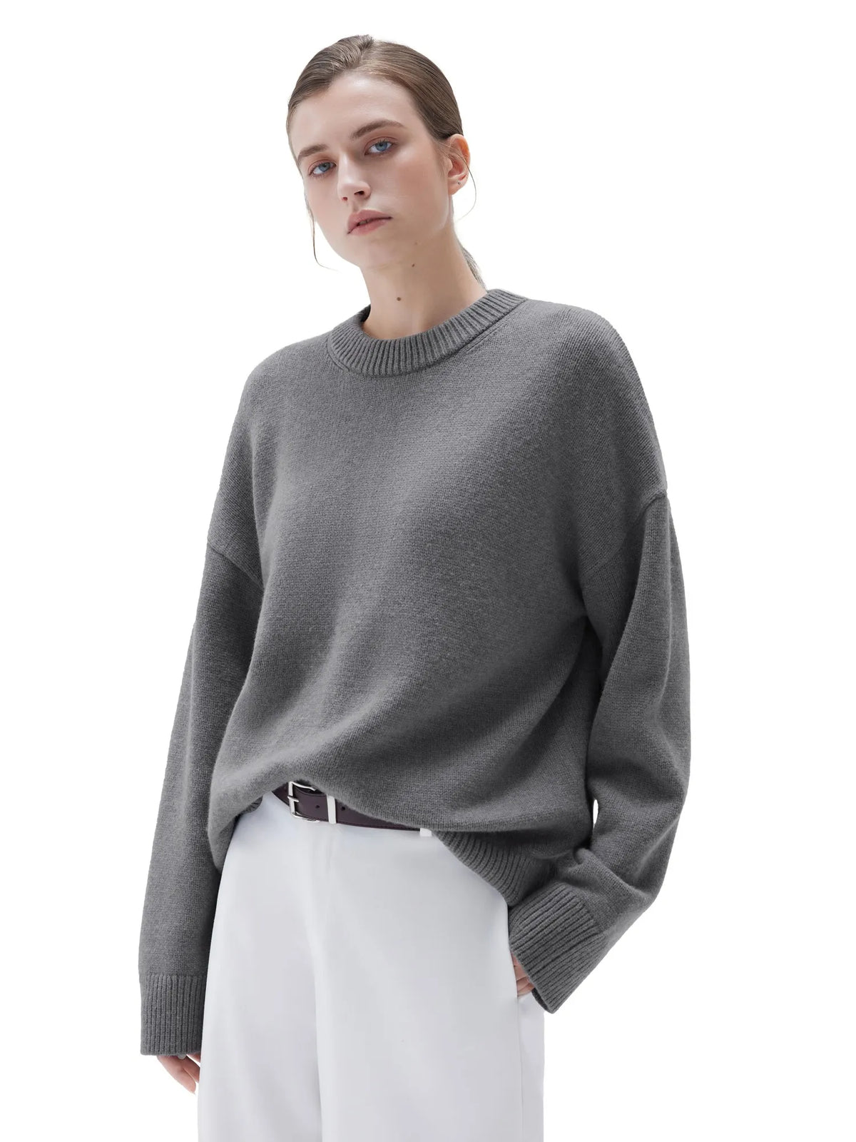Cashmere Oversized Crew Neck Sweater