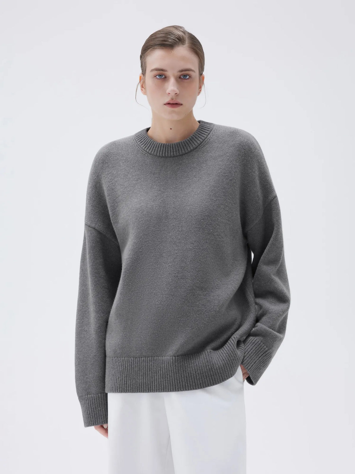 Cashmere Oversized Crew Neck Sweater