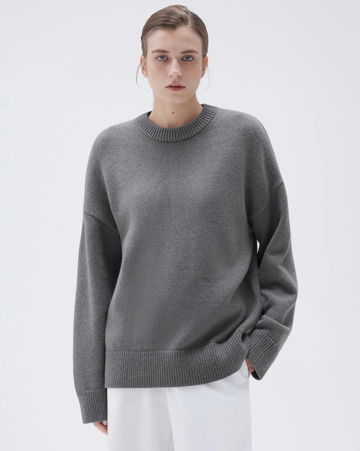 Cashmere Oversized Crew Neck Sweater