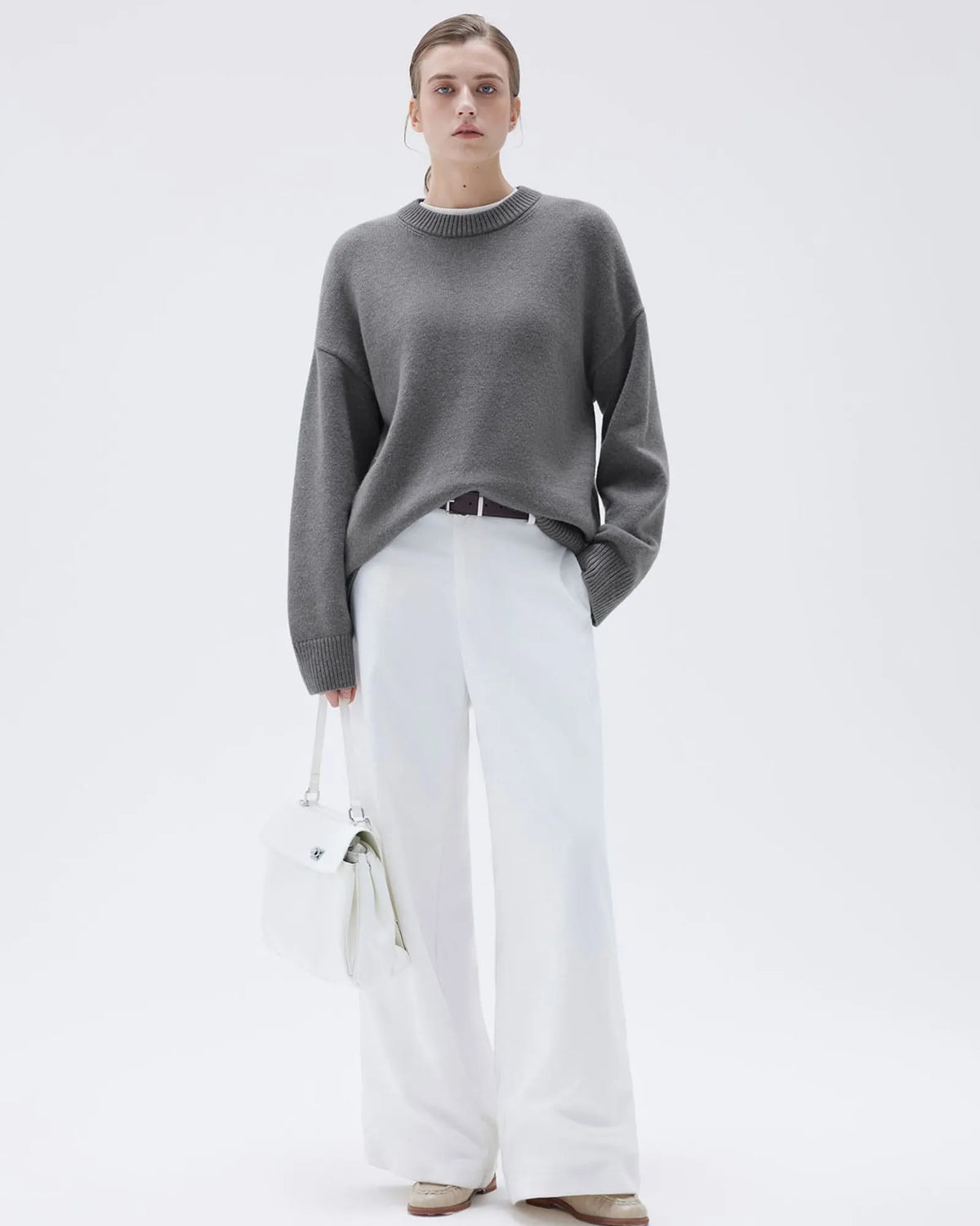 Cashmere Oversized Crew Neck Sweater