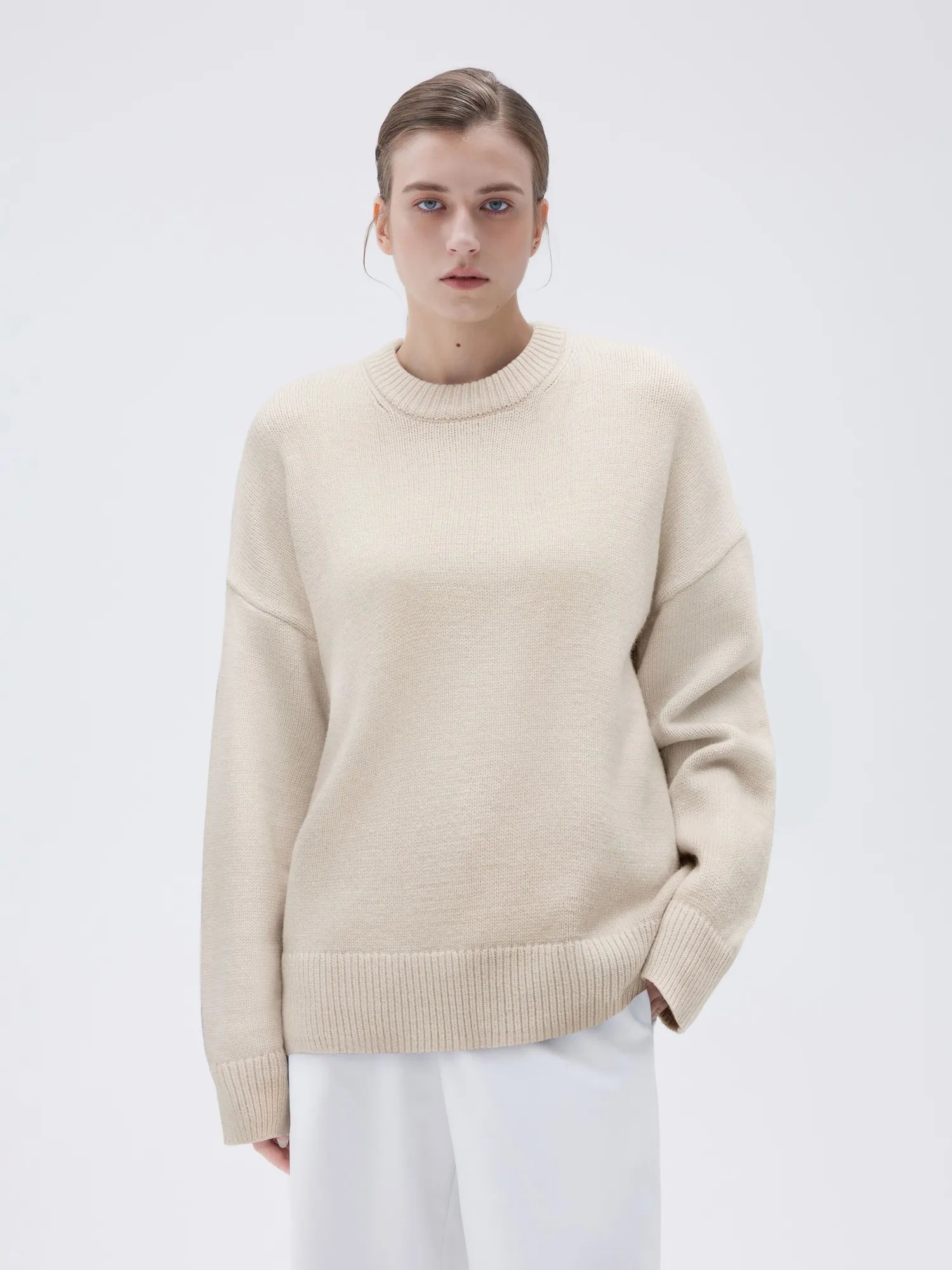 Cashmere Oversized Crew Neck Sweater