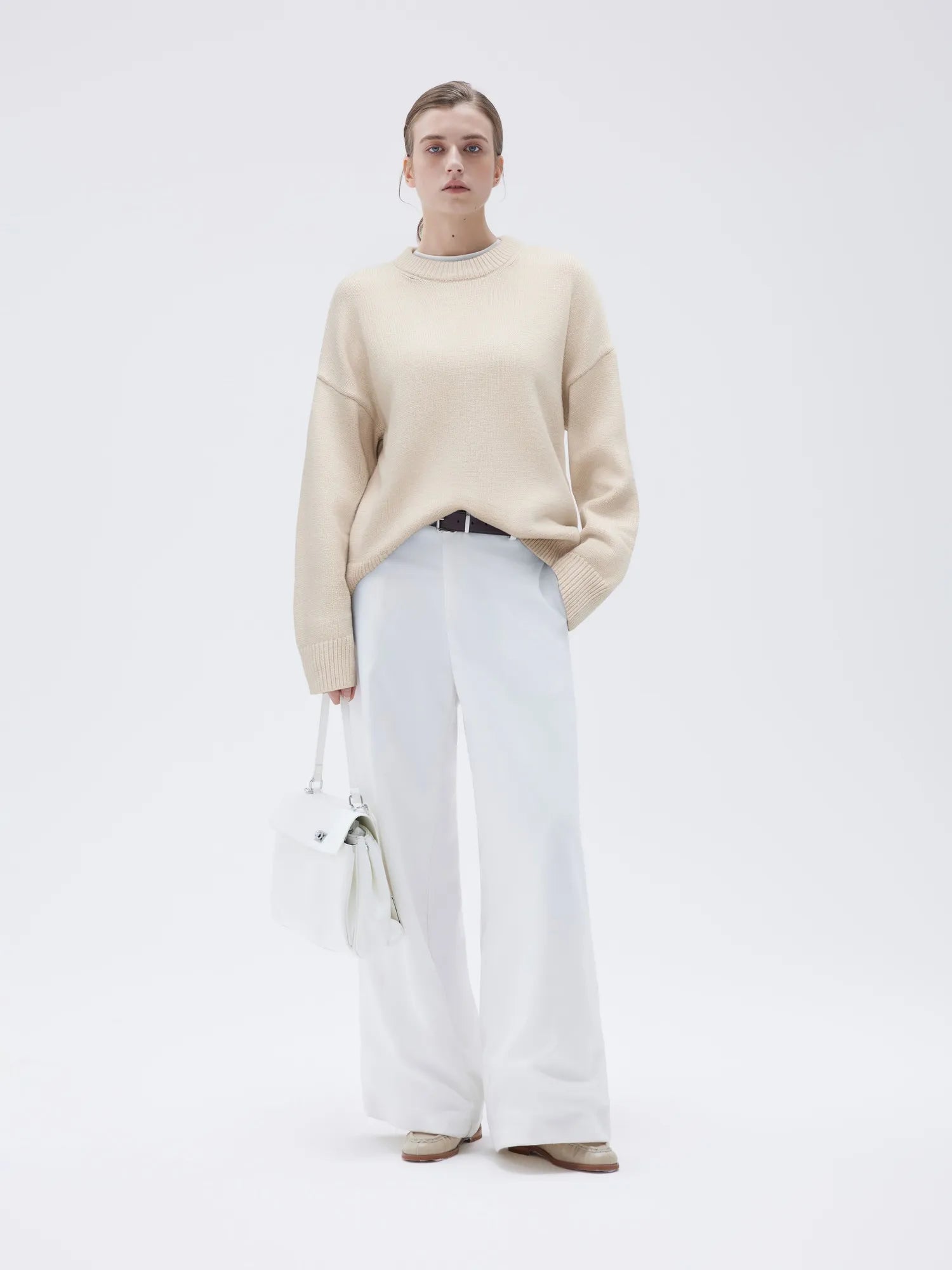 Cashmere Oversized Crew Neck Sweater