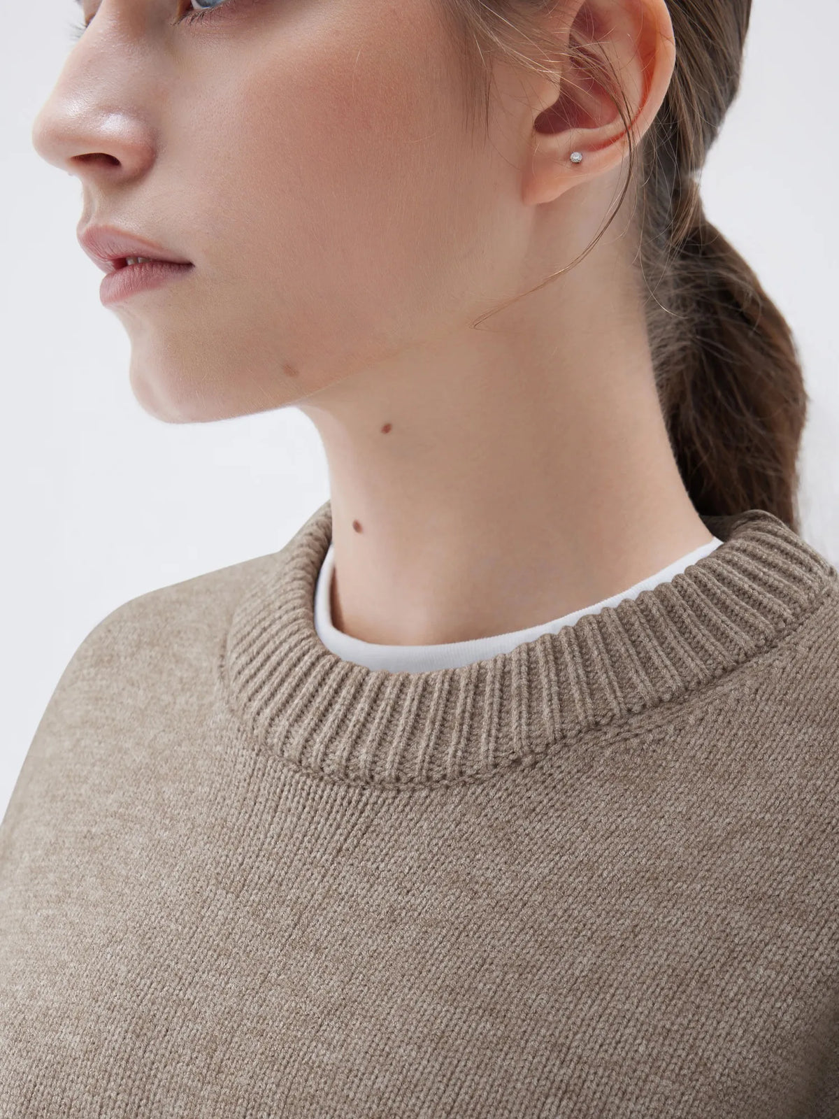Cashmere Oversized Crew Neck Sweater