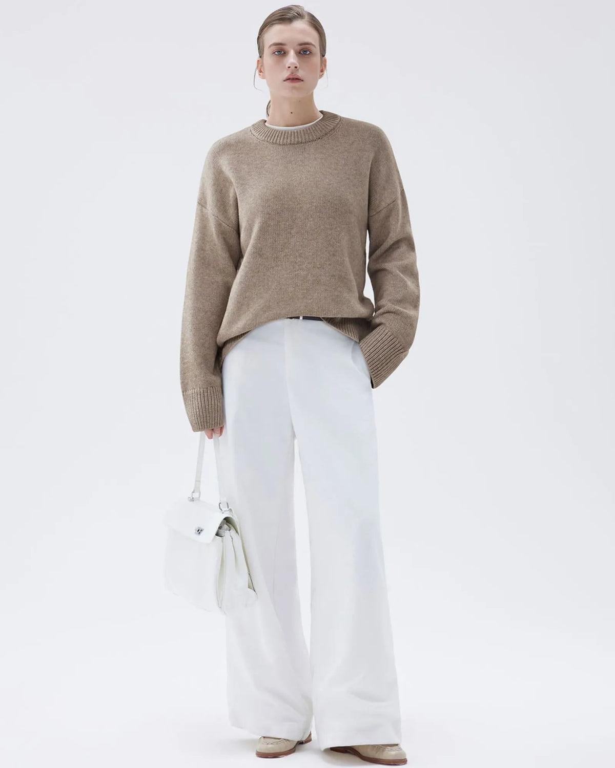 Cashmere Oversized Crew Neck Sweater