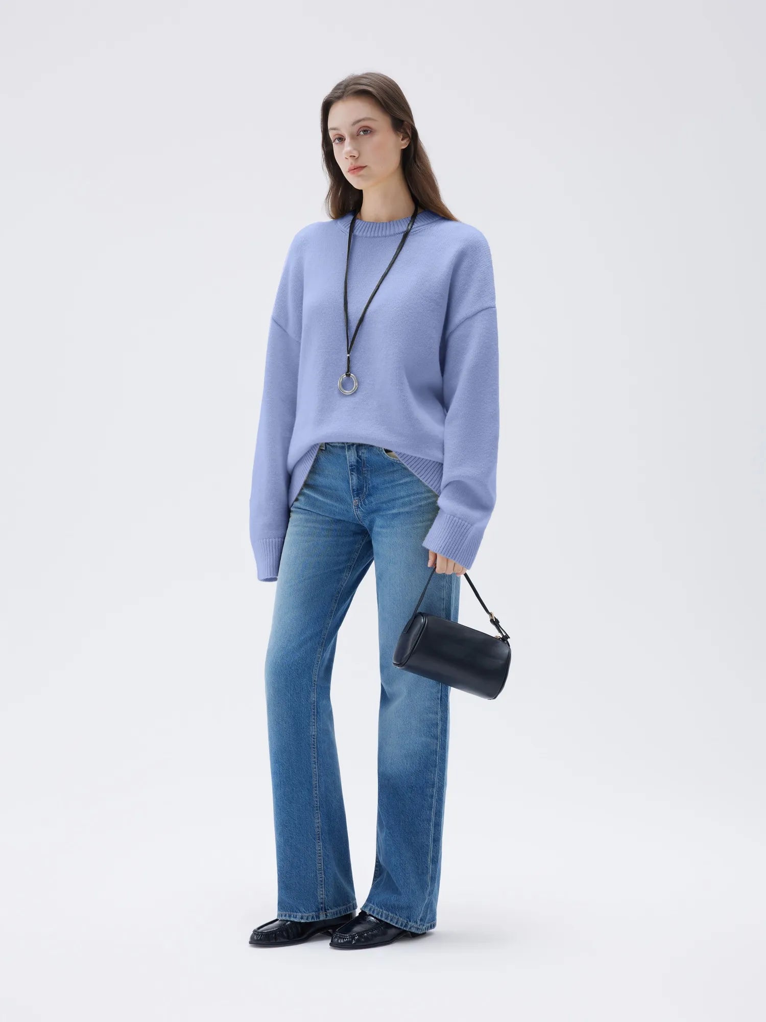 Cashmere Oversized Crew Neck Sweater