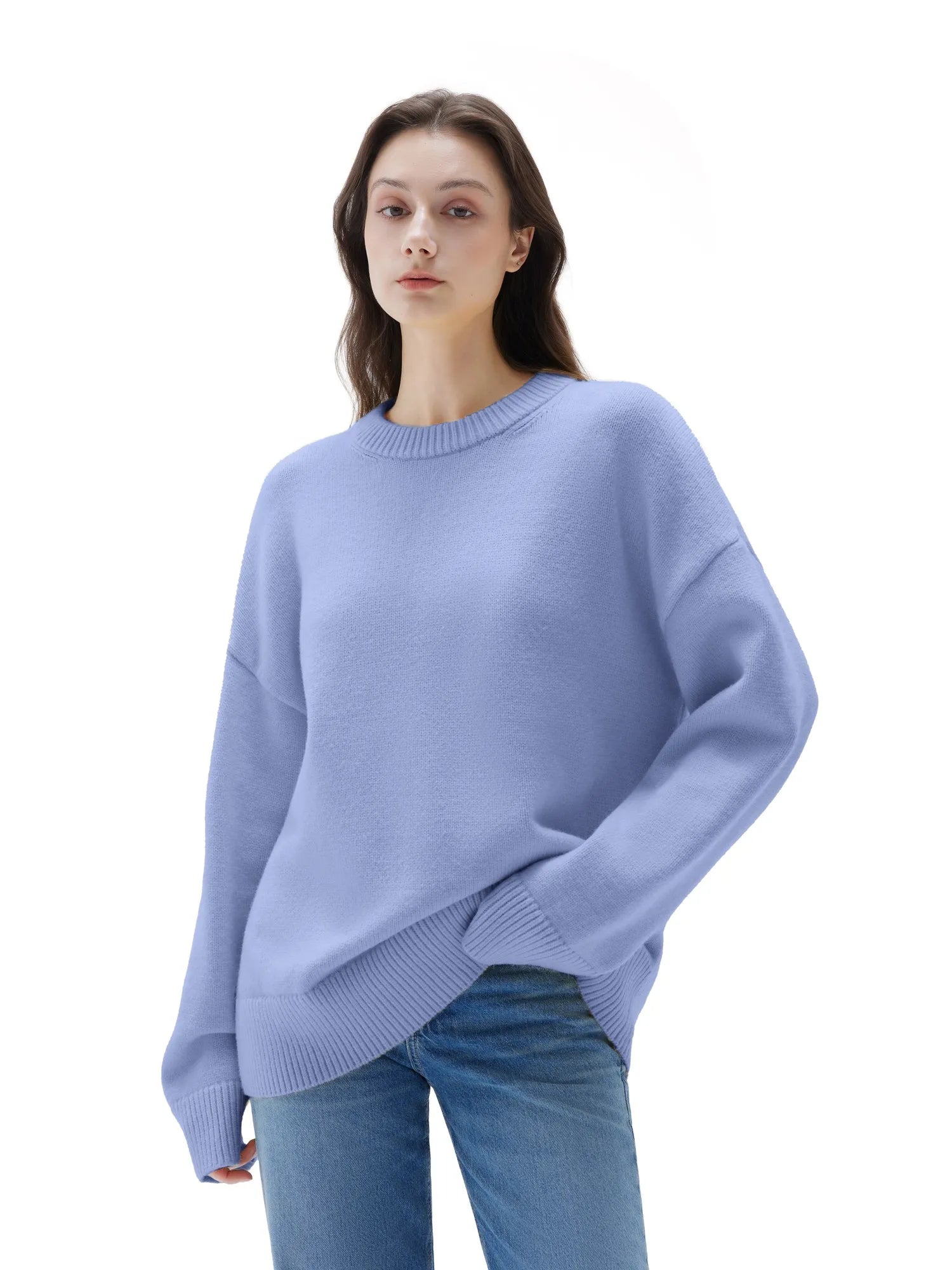 Cashmere Oversized Crew Neck Sweater