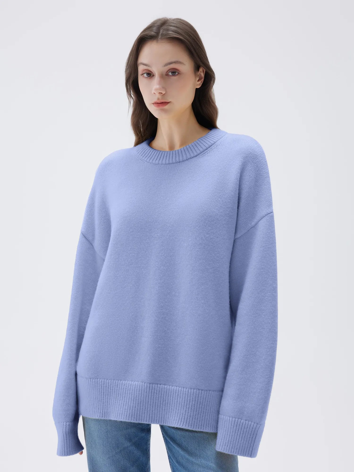 Cashmere Oversized Crew Neck Sweater