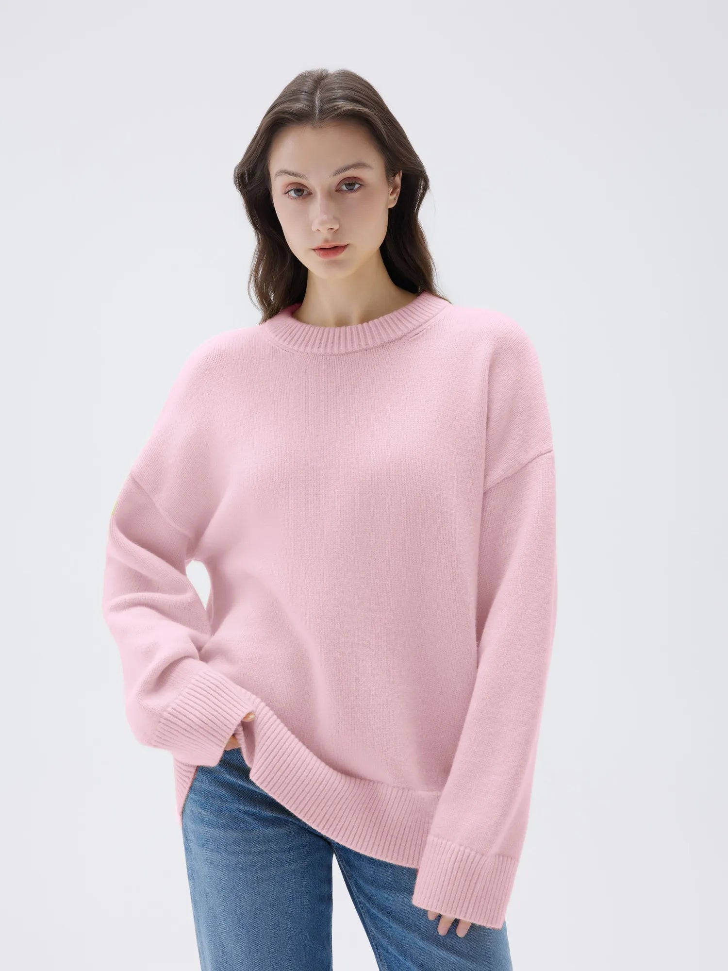 Cashmere Oversized Crew Neck Sweater