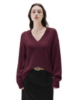 Cashmere Oversized V Neck Sweater
