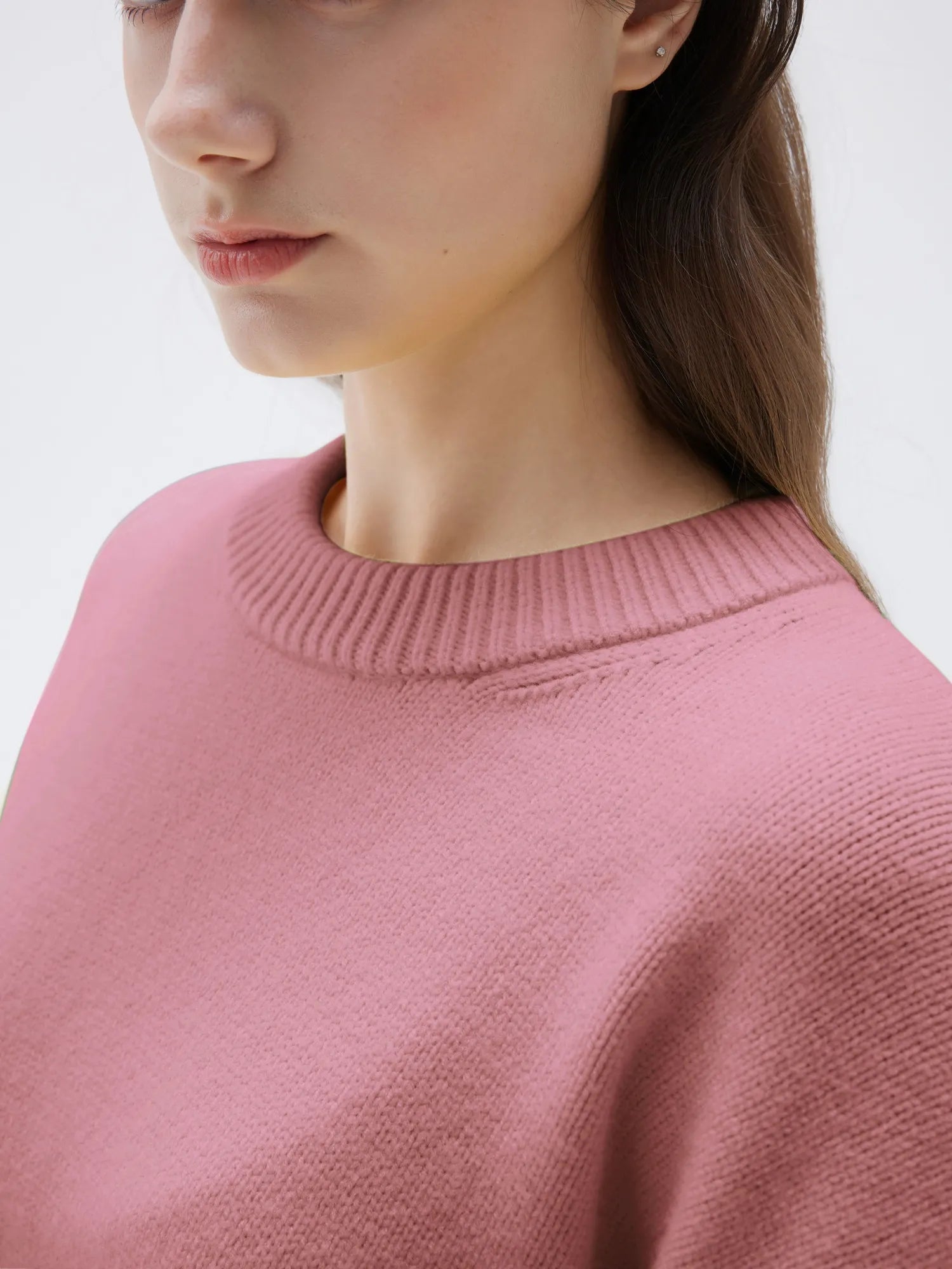 Cashmere Oversized Crew Neck Sweater