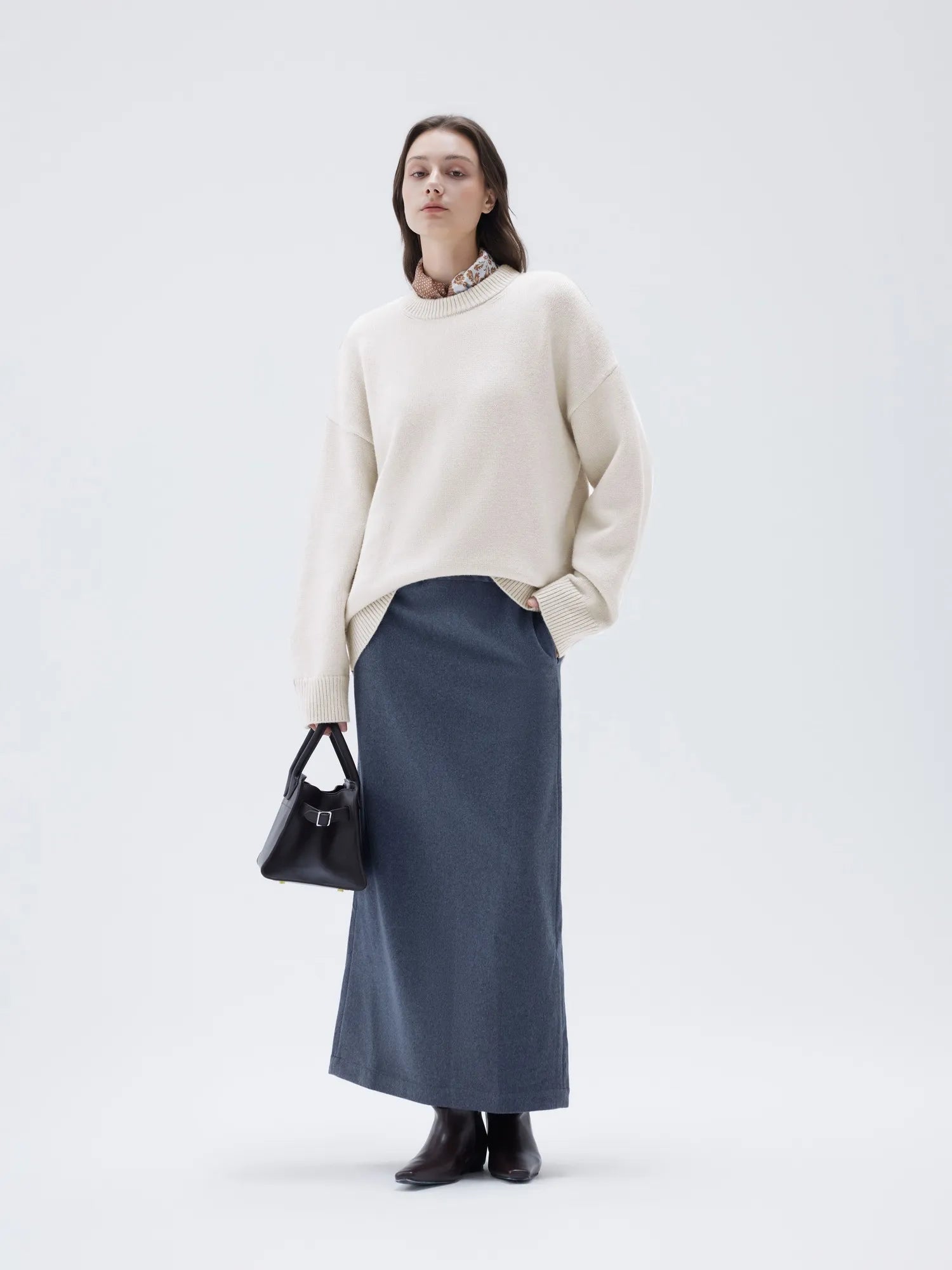 Cashmere Oversized Crew Neck Sweater
