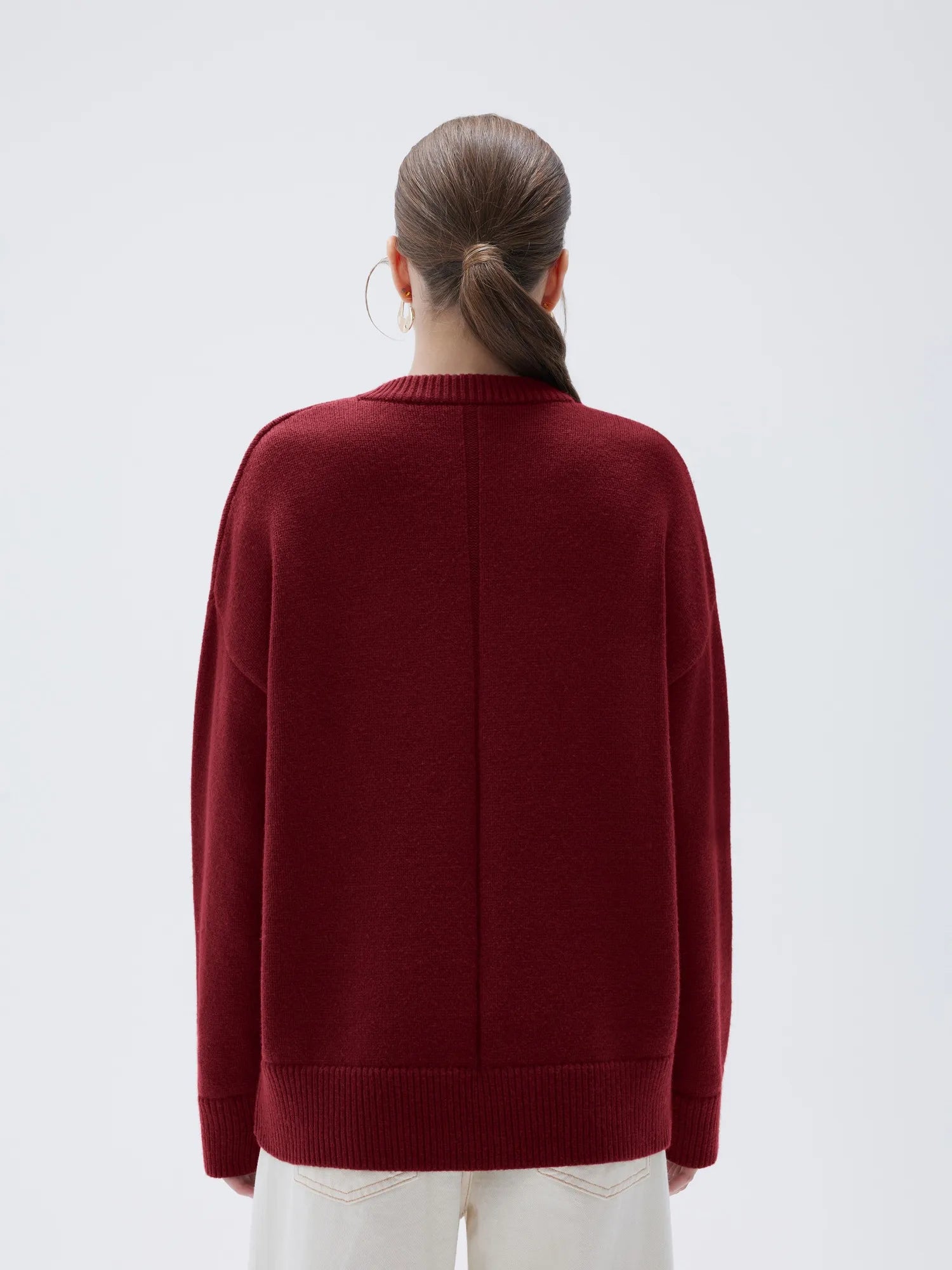 Cashmere Oversized Crew Neck Sweater
