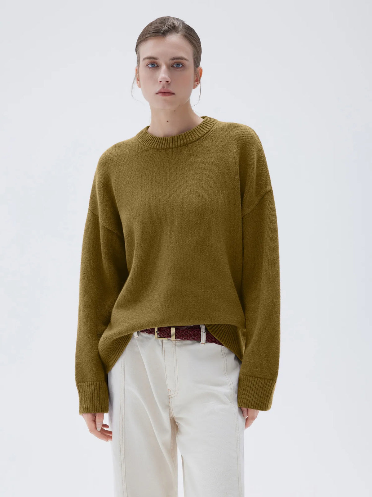 Cashmere Oversized Crew Neck Sweater