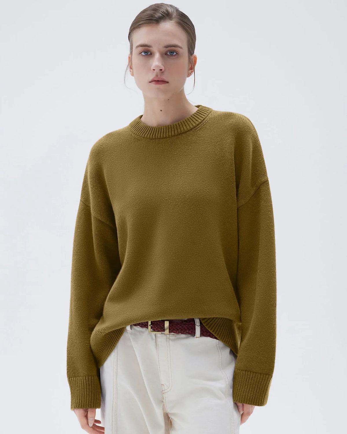 Cashmere Oversized Crew Neck Sweater
