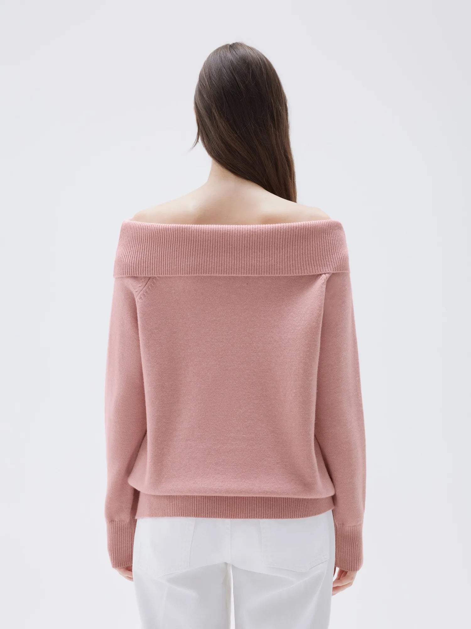 SUUKSESS Women Cashmere Off The Shoulder Sweater Oversized Knit Long Sleeve Tops-SUUKSESS-SUUKSESS