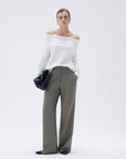 SUUKSESS Women Cashmere Off The Shoulder Sweater Oversized Knit Long Sleeve Tops-SUUKSESS-SUUKSESS