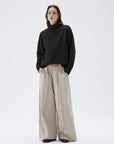 SUUKSESS Women Cashmere Oversized Chunky Turtleneck Pullover Sweater Long Sleeve Knit Jumper Tops-SUUKSESS-SUUKSESS