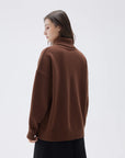 SUUKSESS Women Cashmere Oversized Chunky Turtleneck Pullover Sweater Long Sleeve Knit Jumper Tops-SUUKSESS-SUUKSESS