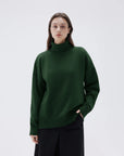 SUUKSESS Women Cashmere Oversized Chunky Turtleneck Pullover Sweater Long Sleeve Knit Jumper Tops-SUUKSESS-SUUKSESS