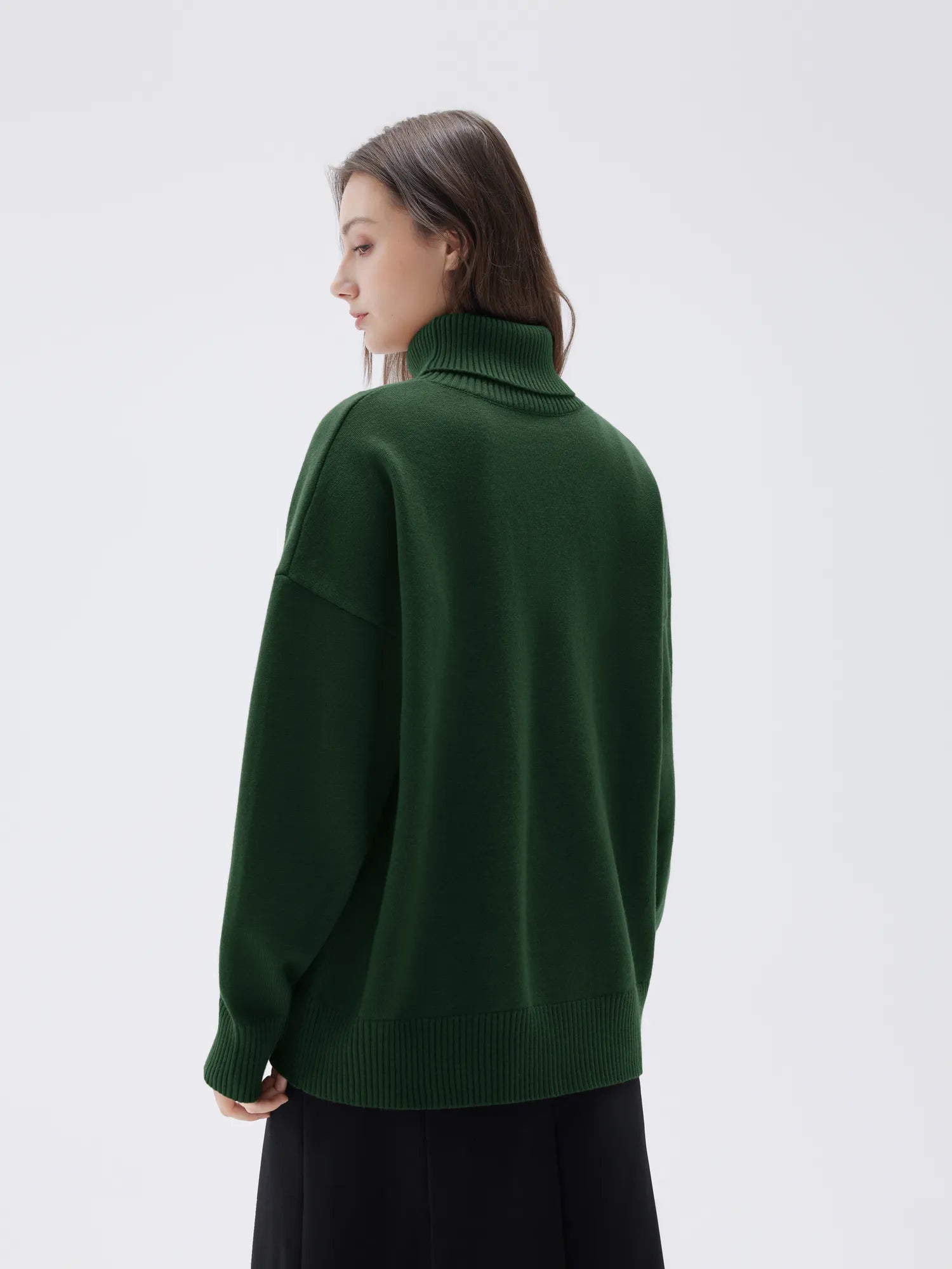 SUUKSESS Women Cashmere Oversized Chunky Turtleneck Pullover Sweater Long Sleeve Knit Jumper Tops-SUUKSESS-SUUKSESS