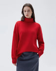SUUKSESS Women Cashmere Oversized Chunky Turtleneck Pullover Sweater Long Sleeve Knit Jumper Tops-SUUKSESS-SUUKSESS