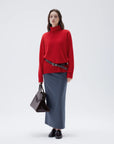 SUUKSESS Women Cashmere Oversized Chunky Turtleneck Pullover Sweater Long Sleeve Knit Jumper Tops-SUUKSESS-SUUKSESS
