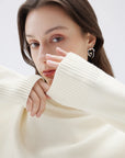 SUUKSESS Women Cashmere Oversized Chunky Turtleneck Pullover Sweater Long Sleeve Knit Jumper Tops-SUUKSESS-SUUKSESS