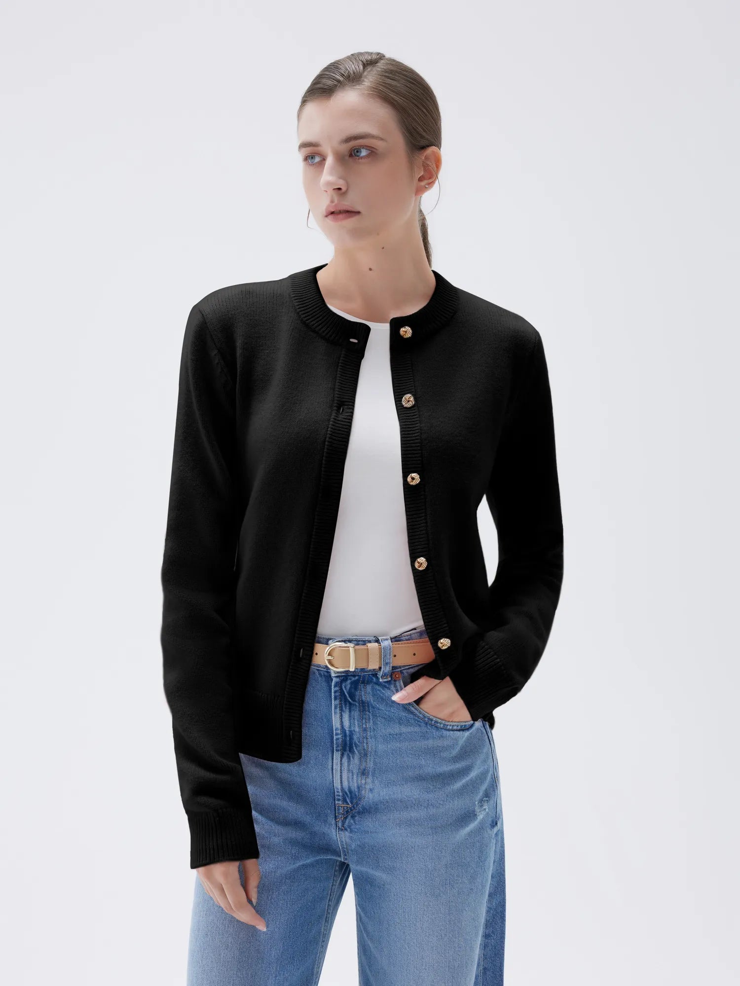 SUUKSESS Women Chunky Cashmere Cardigan Sweaters Trendy Fall Fashion Button Up Long Sleeve Knit Outfits-SUUKSESS-SUUKSESS