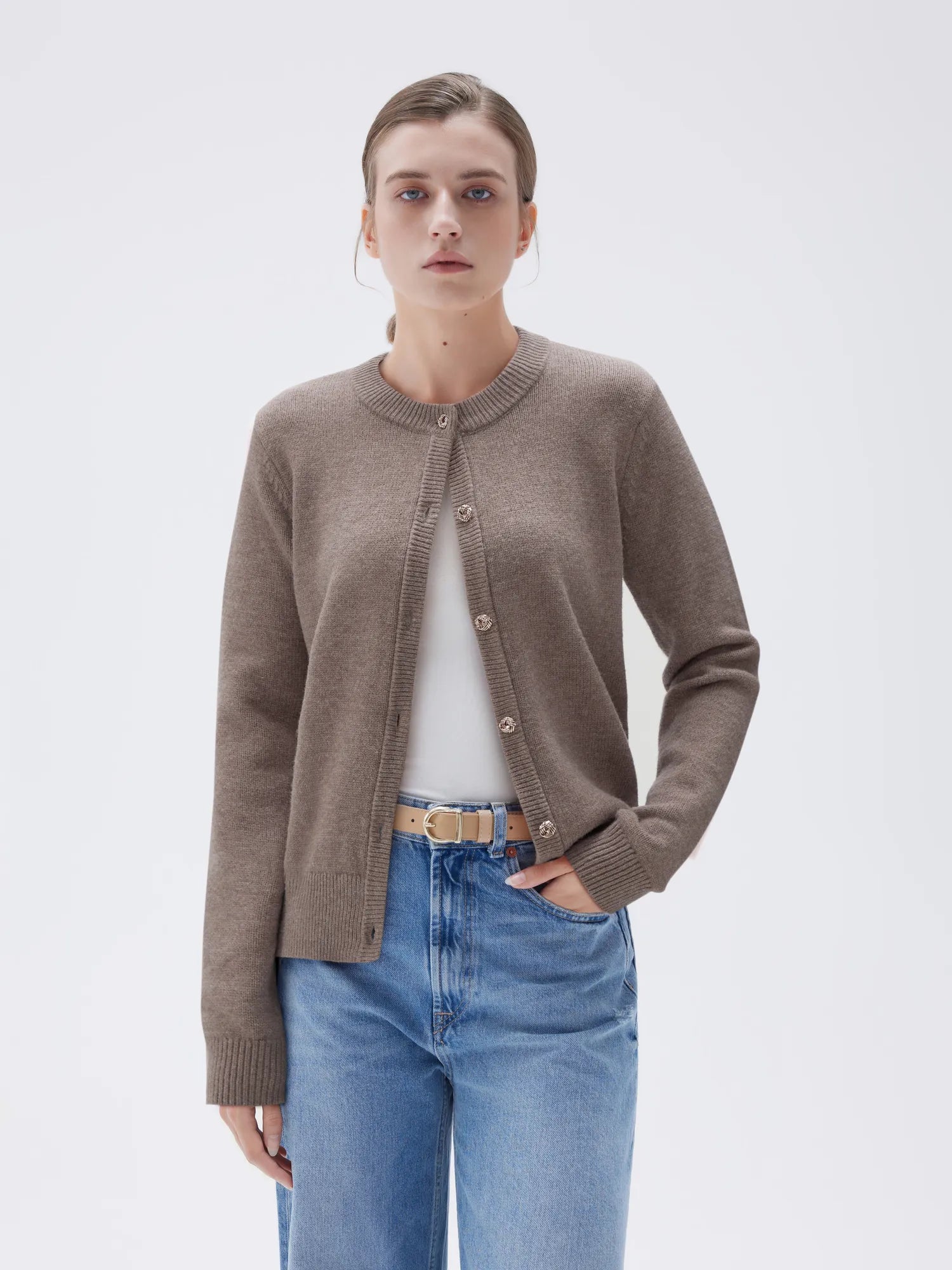 SUUKSESS Women Chunky Cashmere Cardigan Sweaters Trendy Fall Fashion Button Up Long Sleeve Knit Outfits-SUUKSESS-SUUKSESS