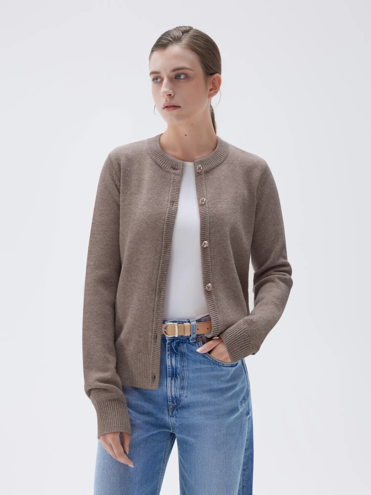 SUUKSESS Women Chunky Cashmere Cardigan Sweaters Trendy Fall Fashion Button Up Long Sleeve Knit Outfits-SUUKSESS-SUUKSESS