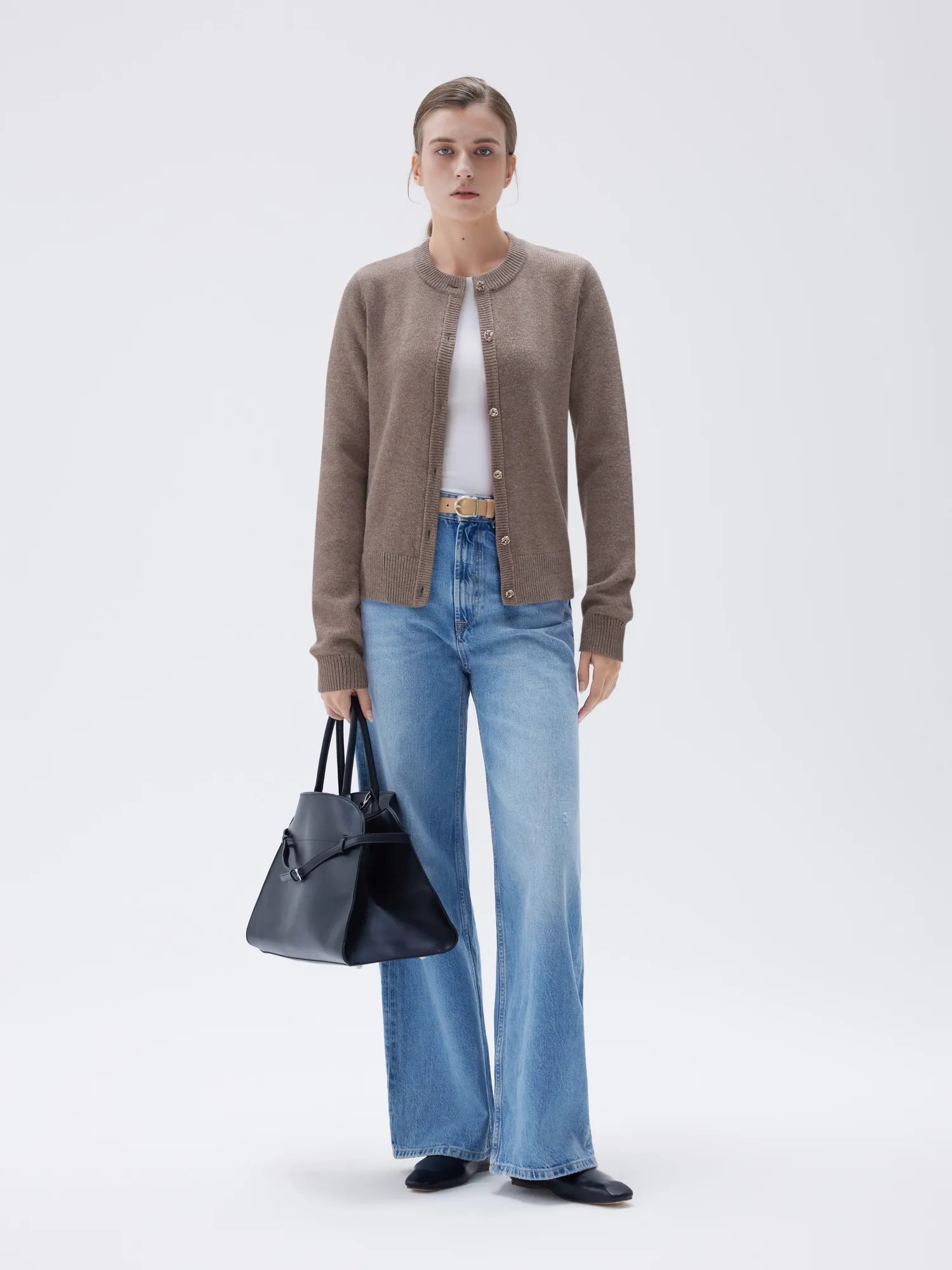 SUUKSESS Women Chunky Cashmere Cardigan Sweaters Trendy Fall Fashion Button Up Long Sleeve Knit Outfits-SUUKSESS-SUUKSESS