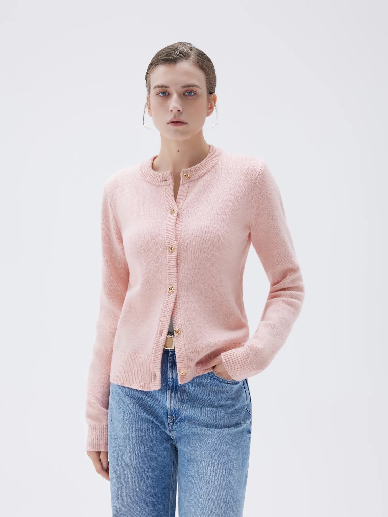 SUUKSESS Women Chunky Cashmere Cardigan Sweaters Trendy Fall Fashion Button Up Long Sleeve Knit Outfits-SUUKSESS-Pink-XS-SUUKSESS