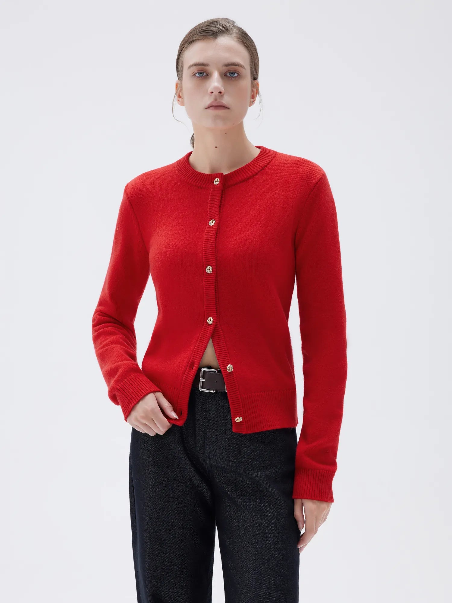 SUUKSESS Women Chunky Cashmere Cardigan Sweaters Trendy Fall Fashion Button Up Long Sleeve Knit Outfits-SUUKSESS-SUUKSESS
