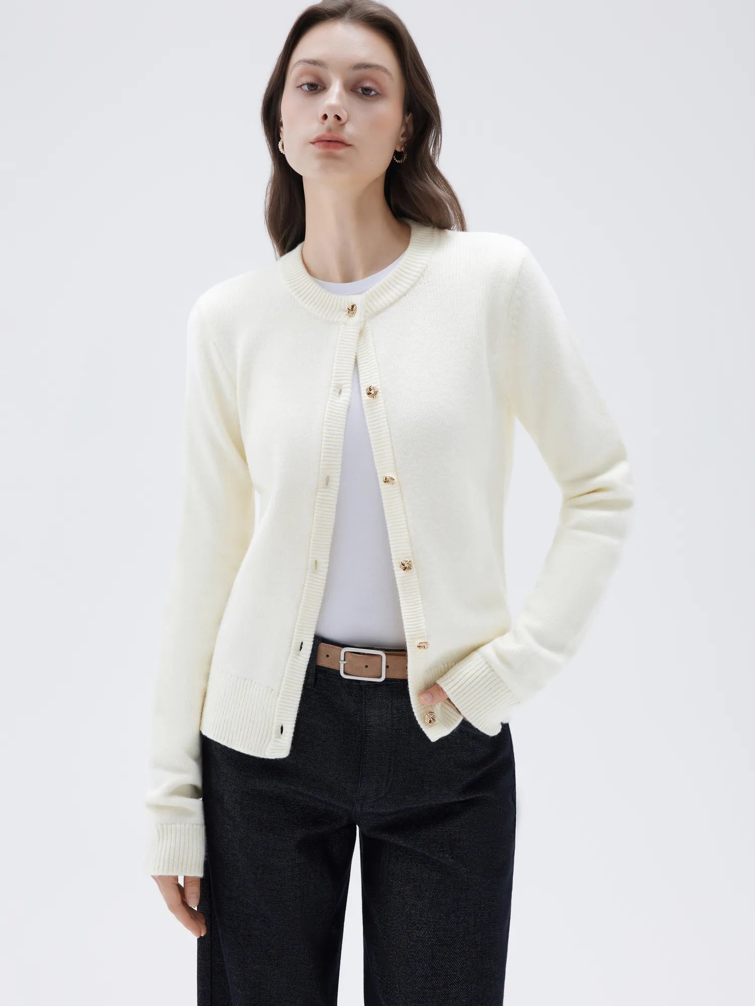 SUUKSESS Women Chunky Cashmere Cardigan Sweaters Trendy Fall Fashion Button Up Long Sleeve Knit Outfits-SUUKSESS-SUUKSESS