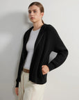 SUUKSESS Women Chunky Knit Cashmere Sweaters Zip up Oversized Hoodies Cardigan with Pockets Long Sleeve Fall Outerwear-SUUKSESS-SUUKSESS