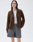 SUUKSESS Women Chunky Knit Cashmere Sweaters Zip up Oversized Hoodies Cardigan with Pockets Long Sleeve Fall Outerwear-SUUKSESS-SUUKSESS