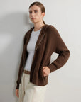 SUUKSESS Women Chunky Knit Cashmere Sweaters Zip up Oversized Hoodies Cardigan with Pockets Long Sleeve Fall Outerwear-SUUKSESS-SUUKSESS