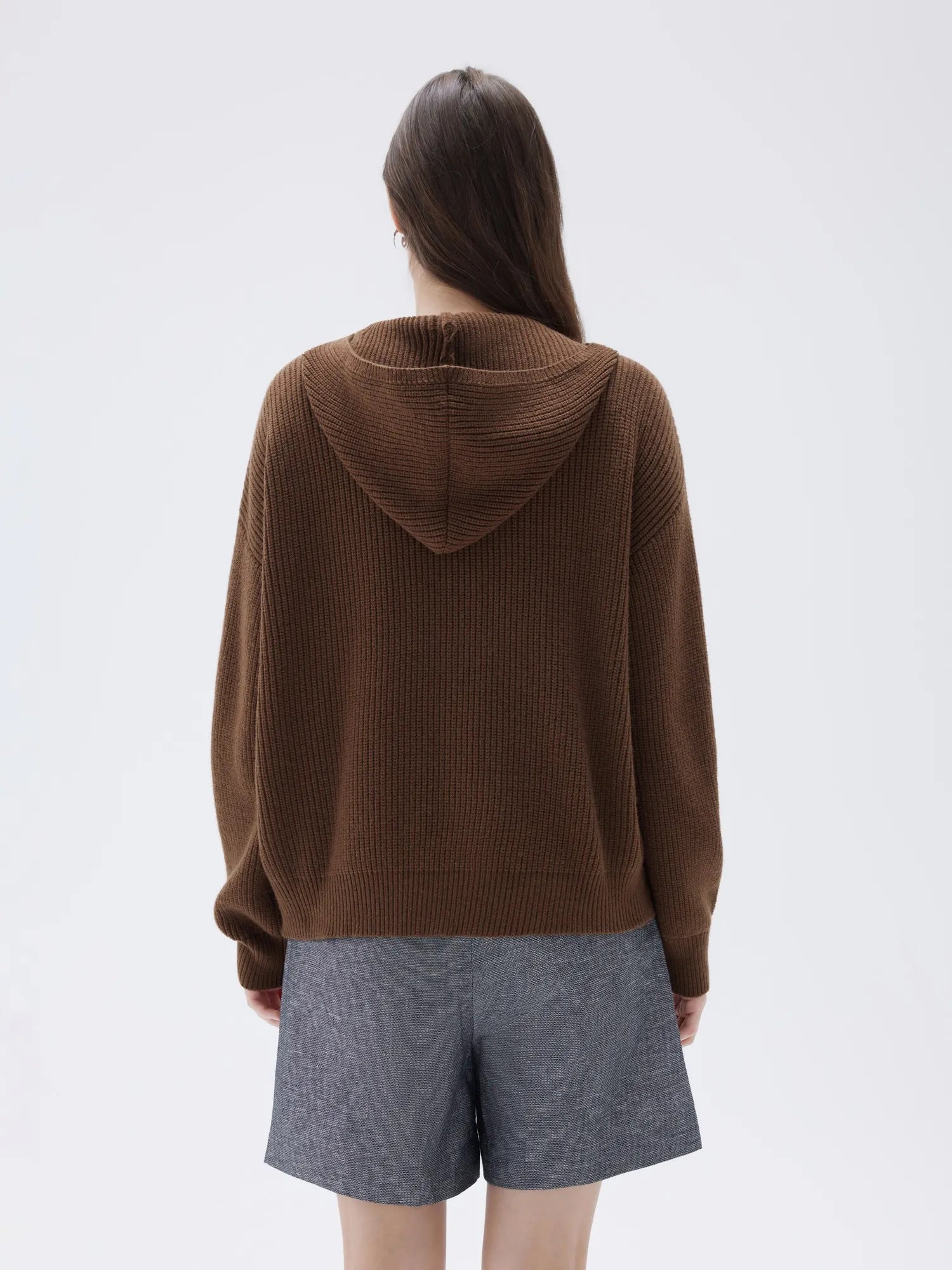 SUUKSESS Women Chunky Knit Cashmere Sweaters Zip up Oversized Hoodies Cardigan with Pockets Long Sleeve Fall Outerwear-SUUKSESS-SUUKSESS