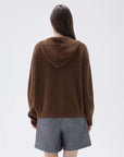 SUUKSESS Women Chunky Knit Cashmere Sweaters Zip up Oversized Hoodies Cardigan with Pockets Long Sleeve Fall Outerwear-SUUKSESS-SUUKSESS